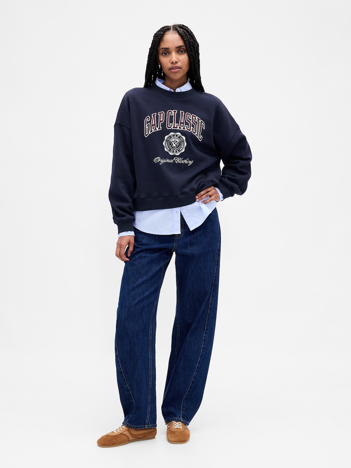 VintageSoft Logo Wedge Sweatshirt