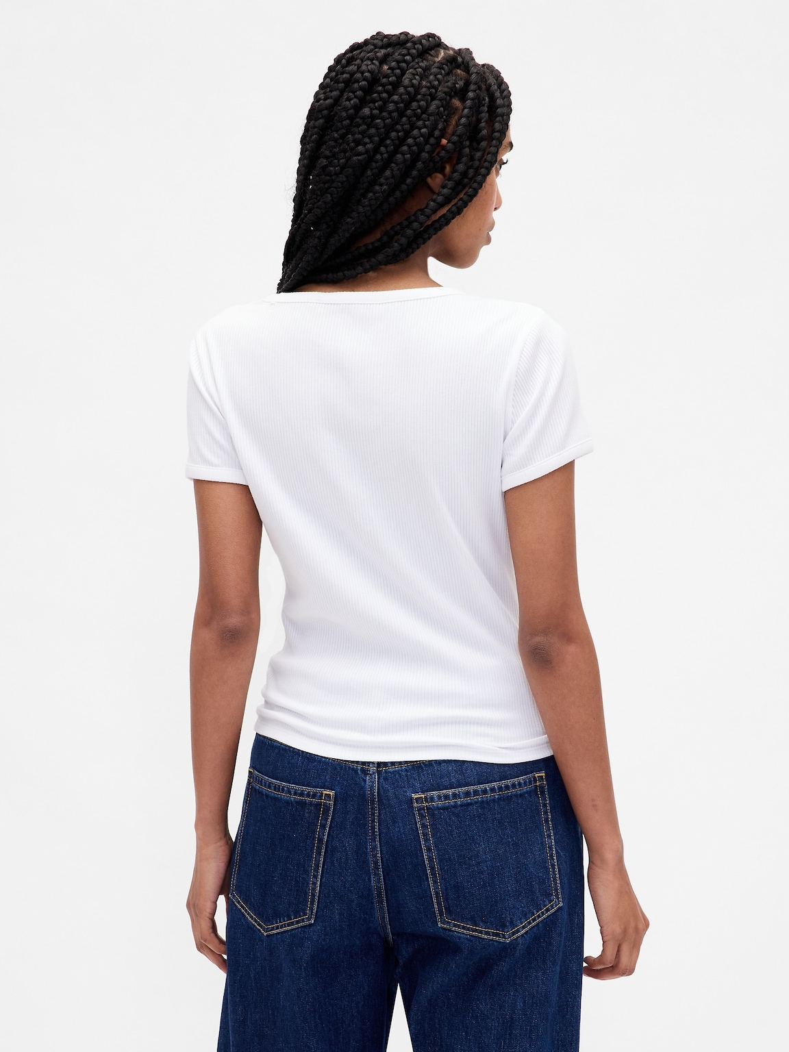 Modern Rib Scoop Crop T-Shirt