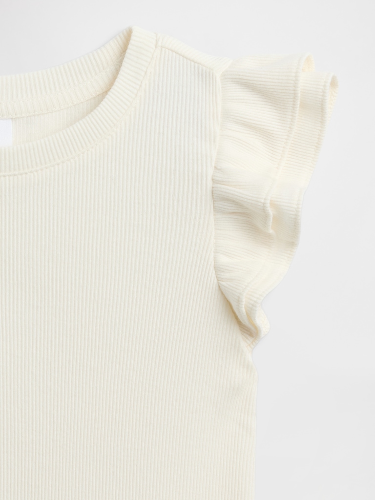 babyGap Ribbed Flutter Sleeve T-Shirt
