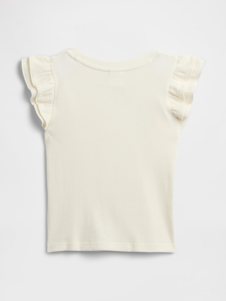 babyGap Ribbed Flutter Sleeve T-Shirt