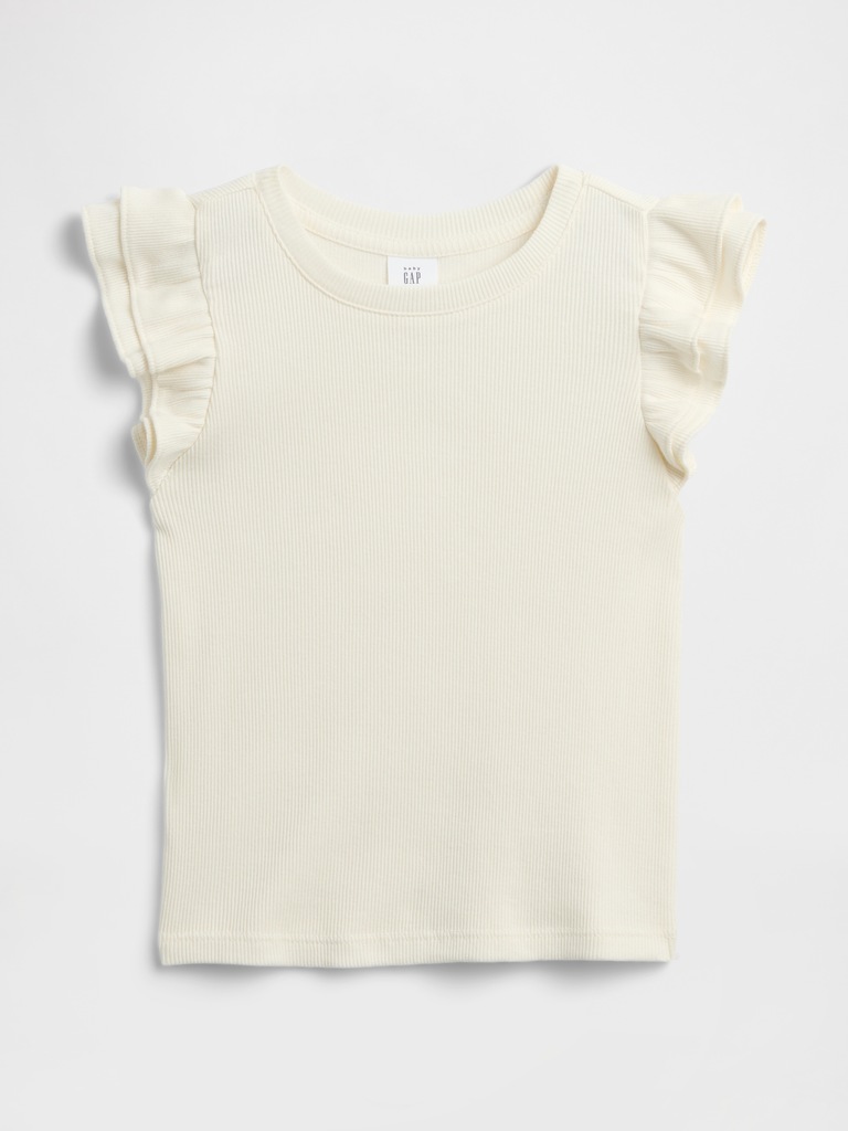 babyGap Ribbed Flutter Sleeve T-Shirt