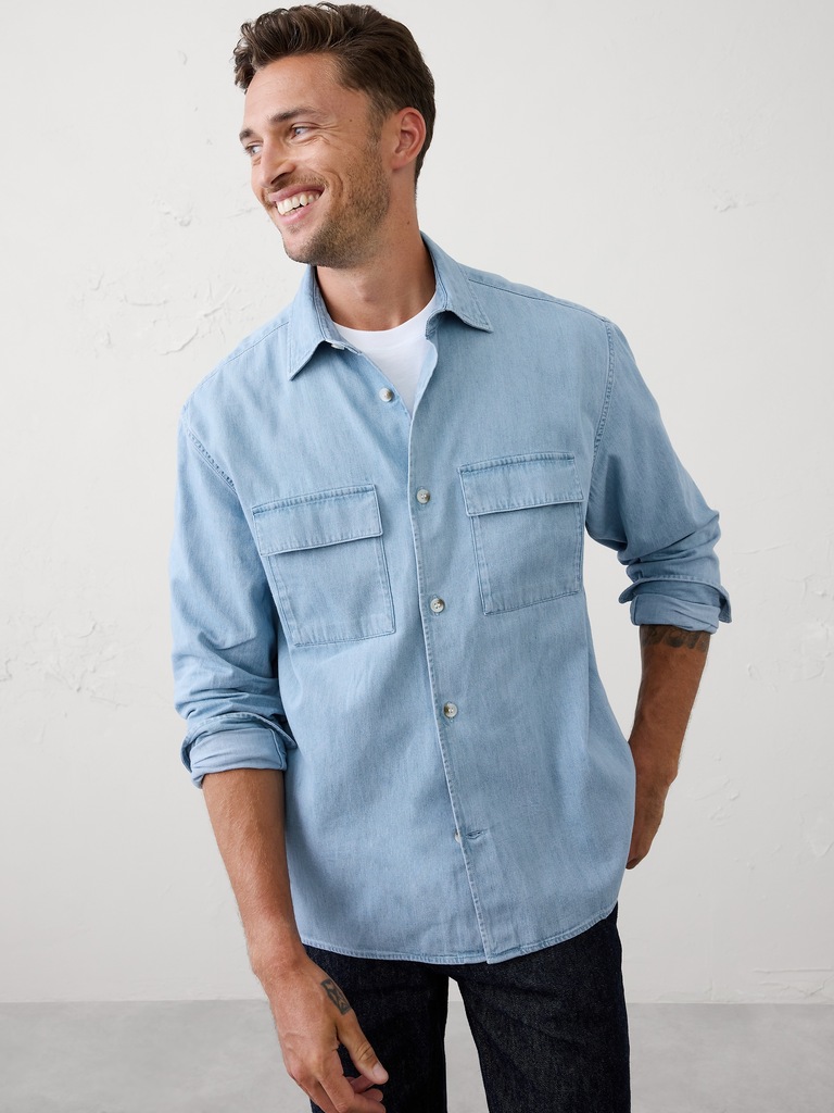 Relaxed-Fit Denim Overshirt