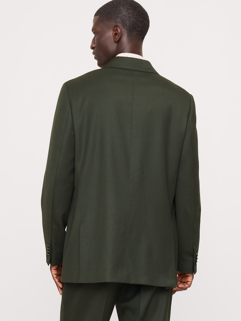 Relaxed Green Twill Suit Jacket