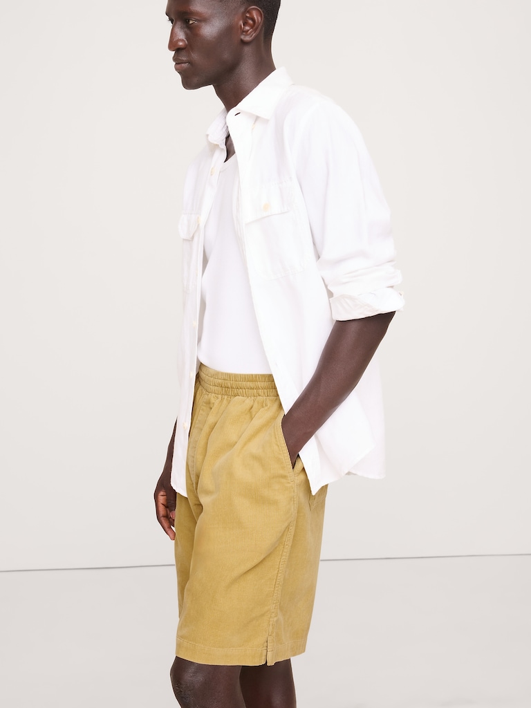 9.5" Loose Corduroy Pull-On Short