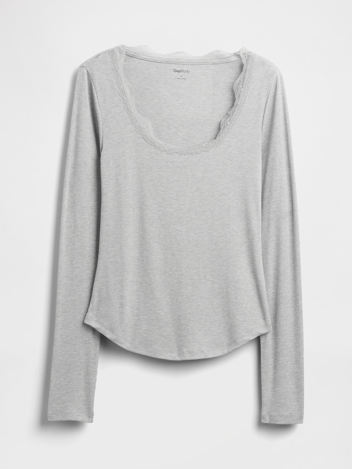 Mini Rib Lace-Trim PJ Top