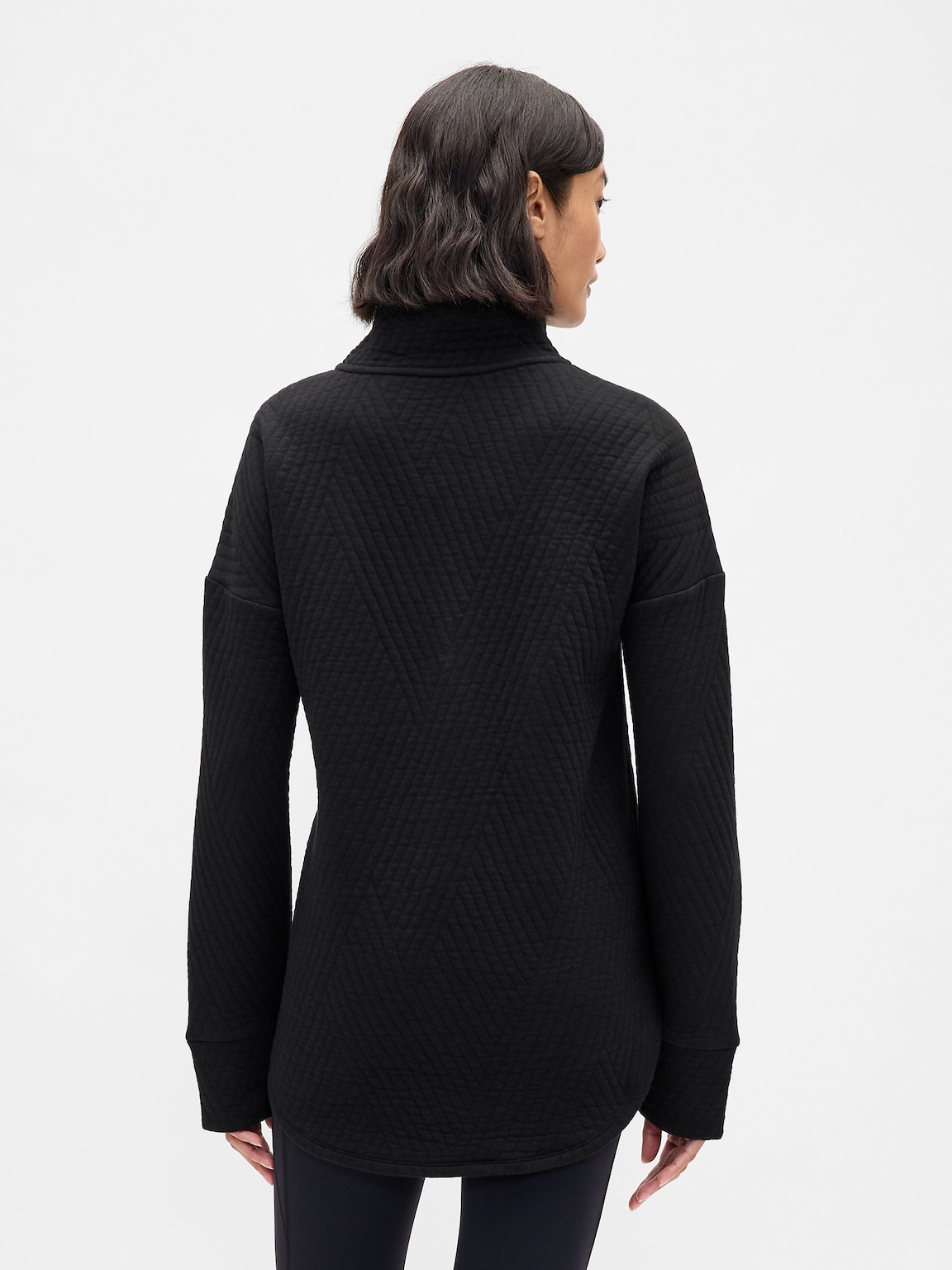 GapFit Quilted Jacquard Half-Zip Pullover