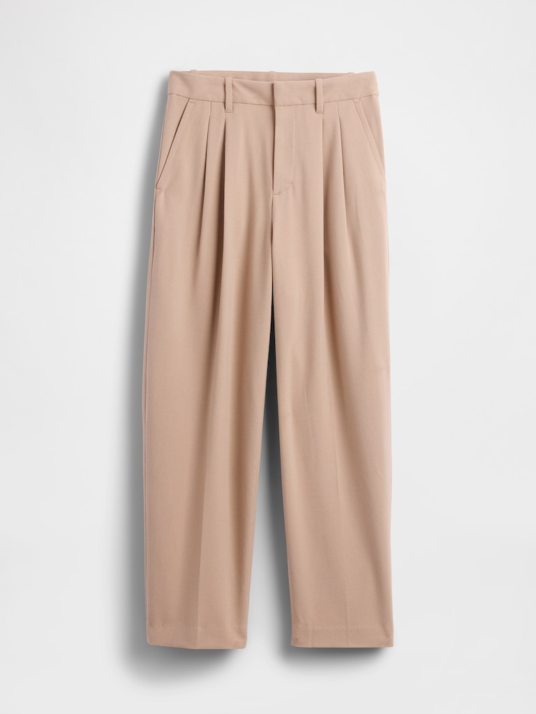 365 High Rise Brushed Twill Taper Ankle Trousers