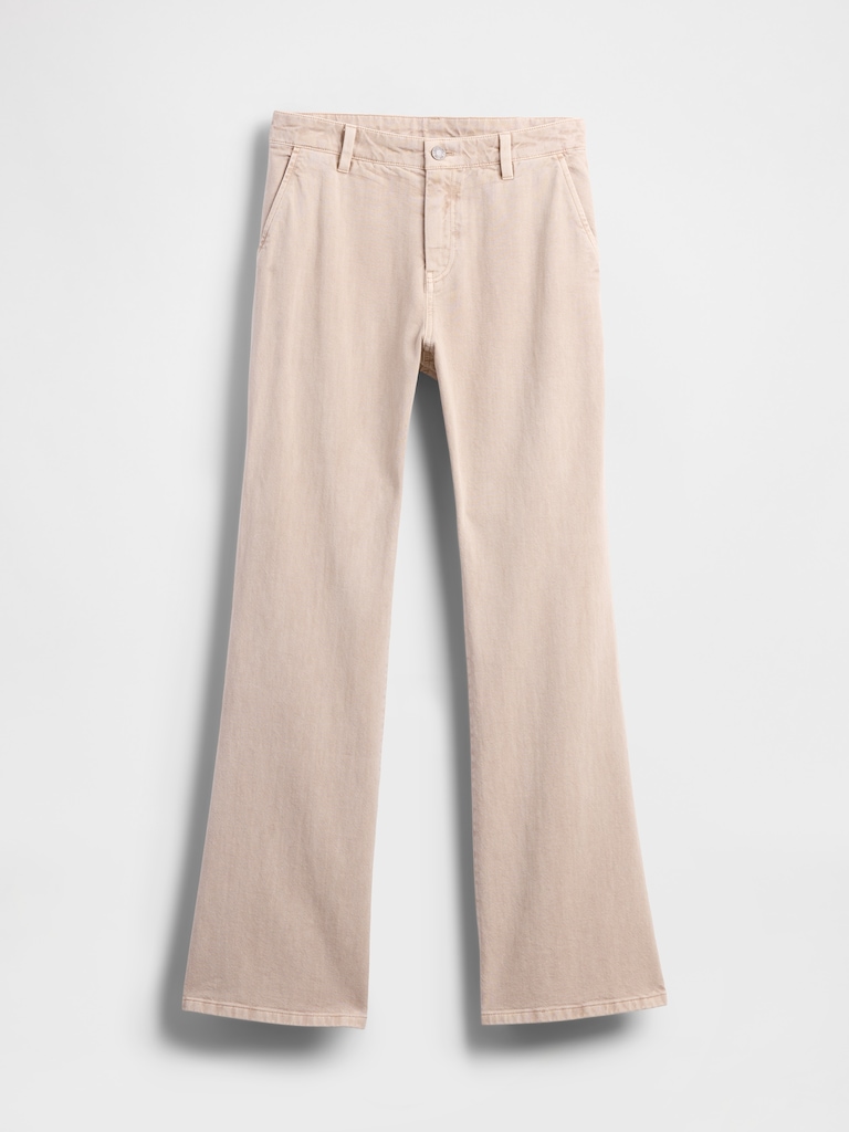 Low Rise Flare Khakis