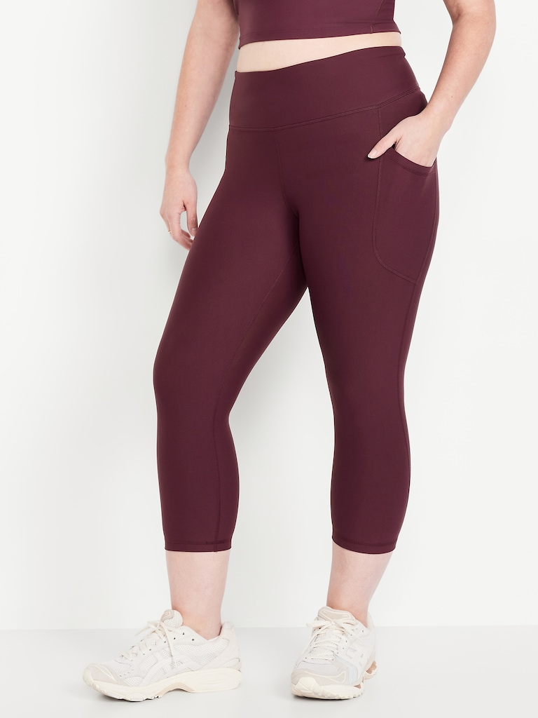 High-Waisted PowerSoft Crop Pocket Leggings