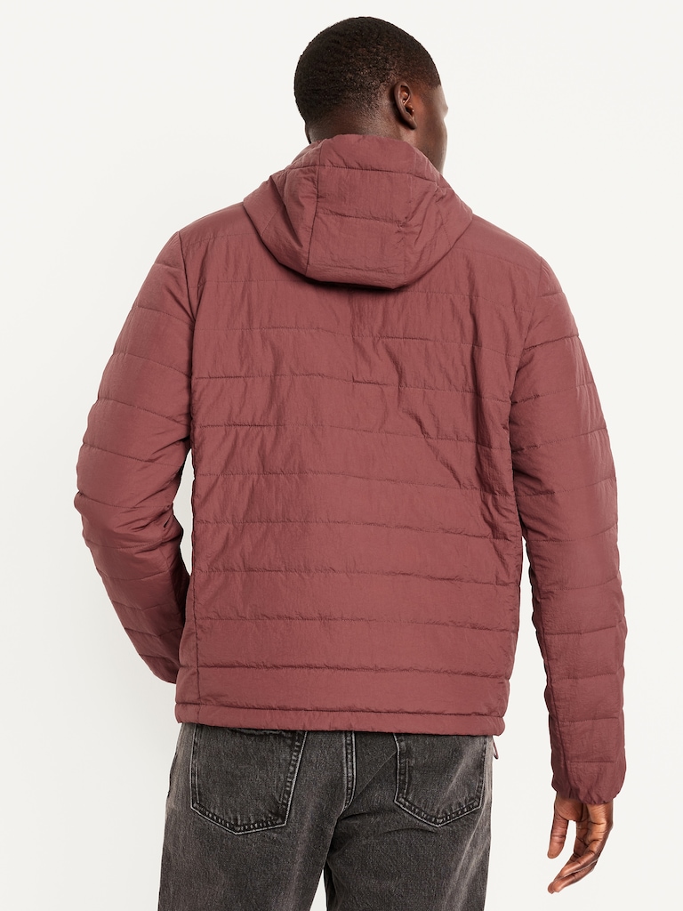 Water-Resistant Narrow-Channel Nylon Puffer Jacket