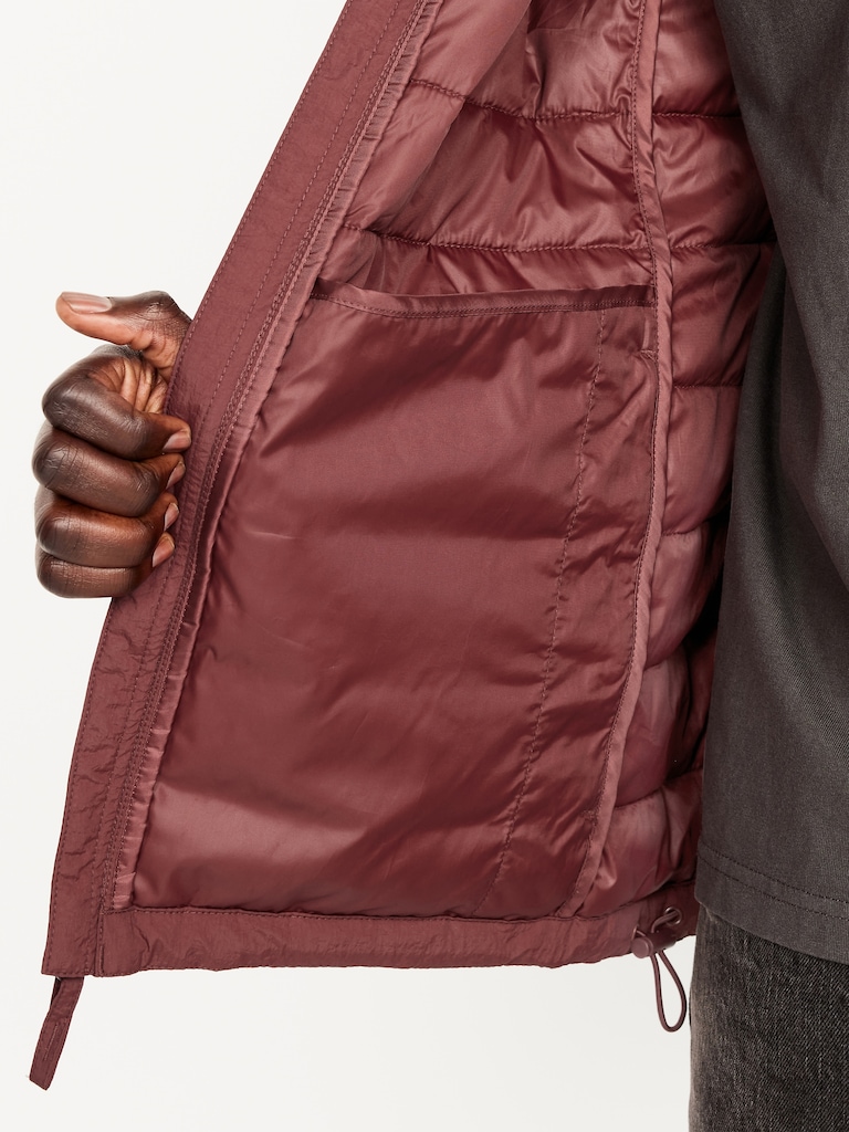 Water-Resistant Narrow-Channel Nylon Puffer Jacket