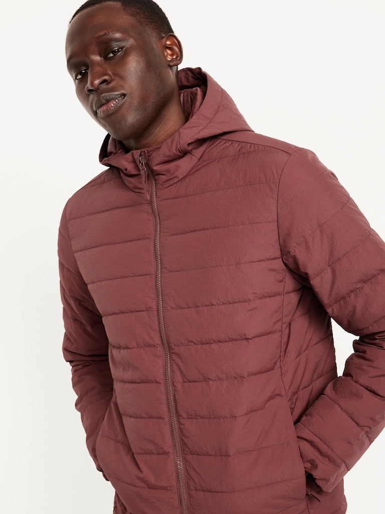 Water-Resistant Narrow-Channel Nylon Puffer Jacket
