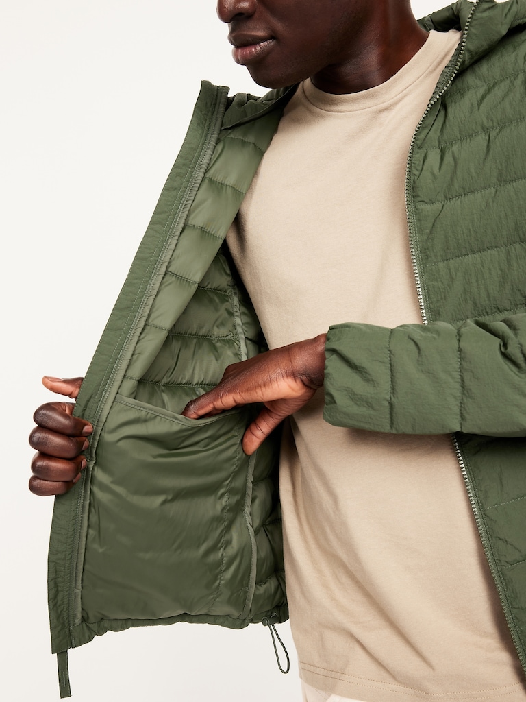 Water-Resistant Narrow-Channel Nylon Puffer Jacket