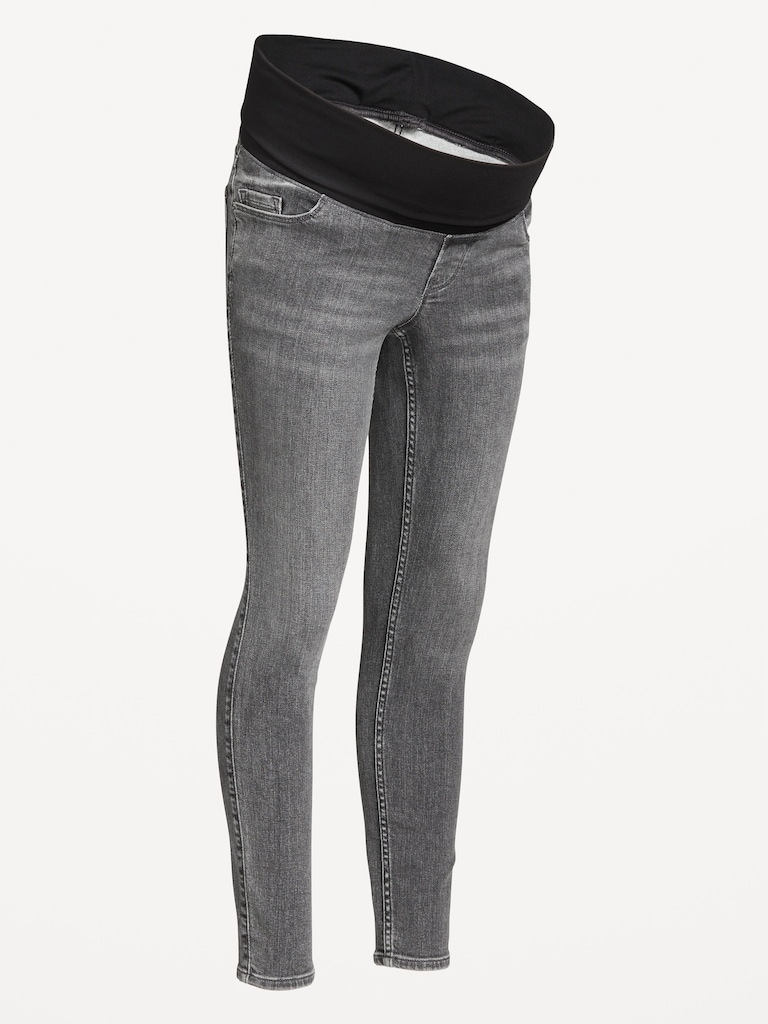Maternity Rollover-Panel 360° Stretch Super-Skinny Jeans