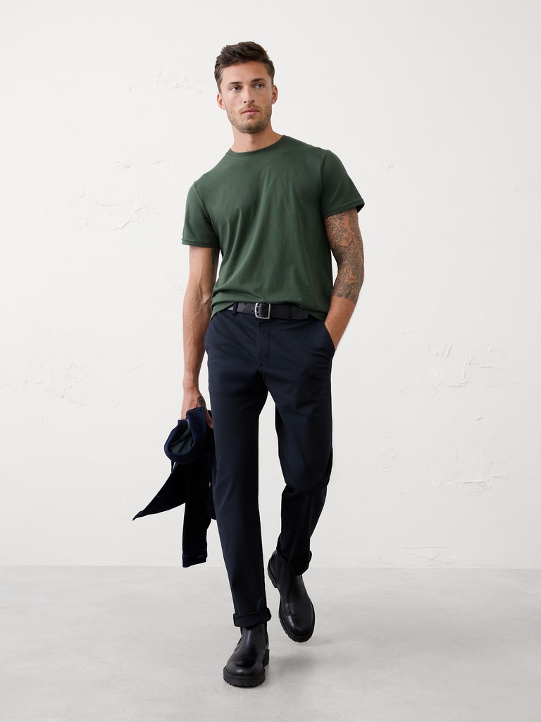 Standard-Fit Premium Wash Crew-Neck T-Shirt