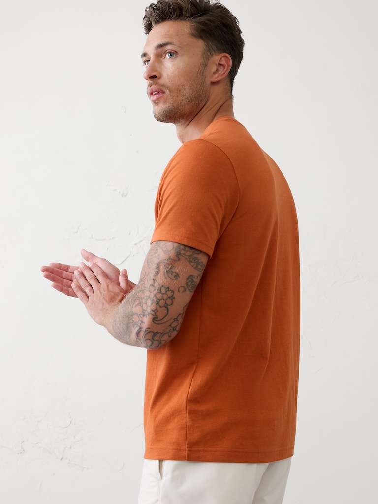 Standard-Fit Premium Wash Crew-Neck T-Shirt