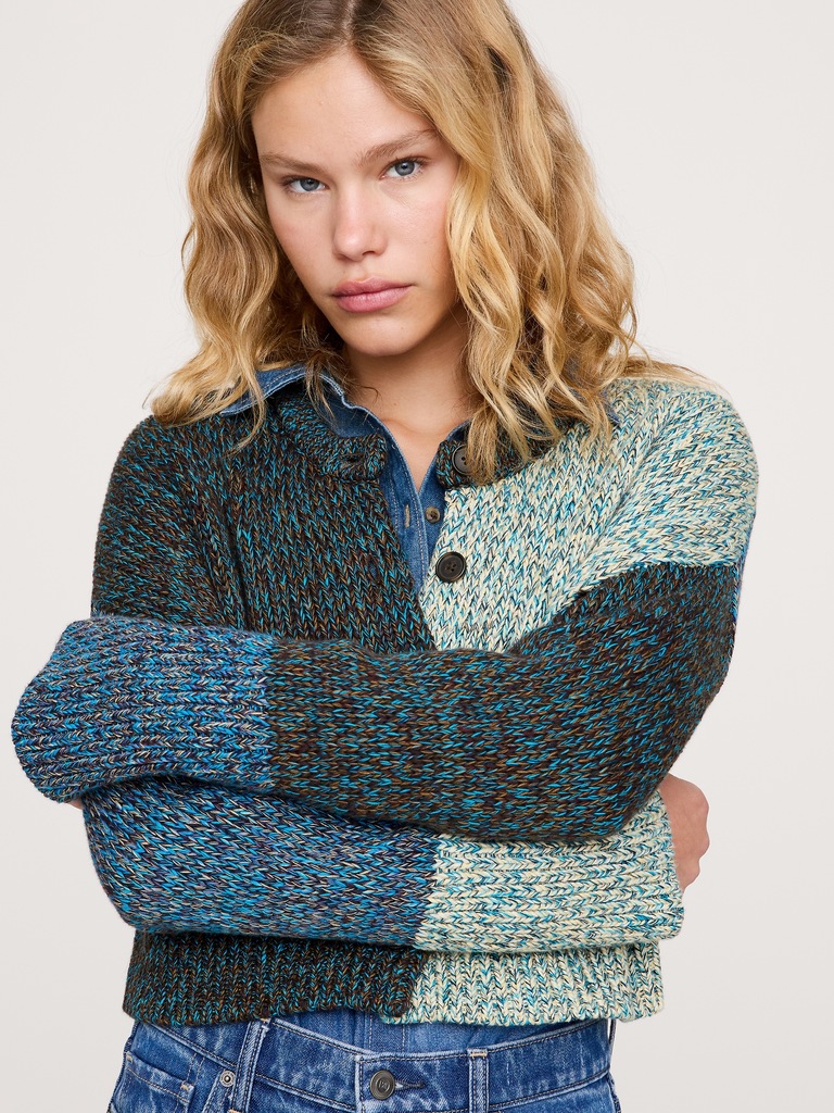 Cotton Cropped Cardigan