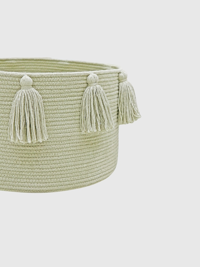 Lorena Canals Basket New Tassels Olive
