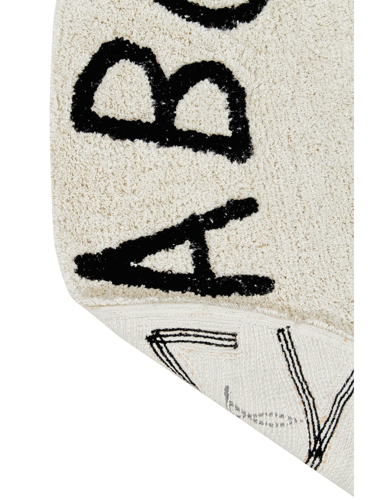 Lorena Canals Washable Rug ABC Natural Black