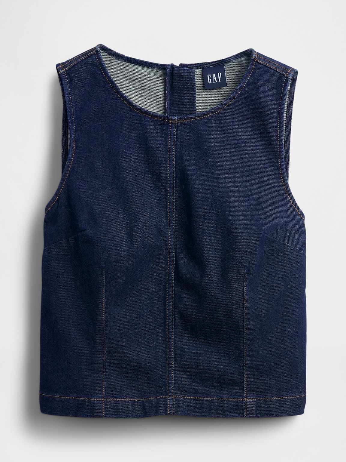 Denim Crop Shell Tank Top
