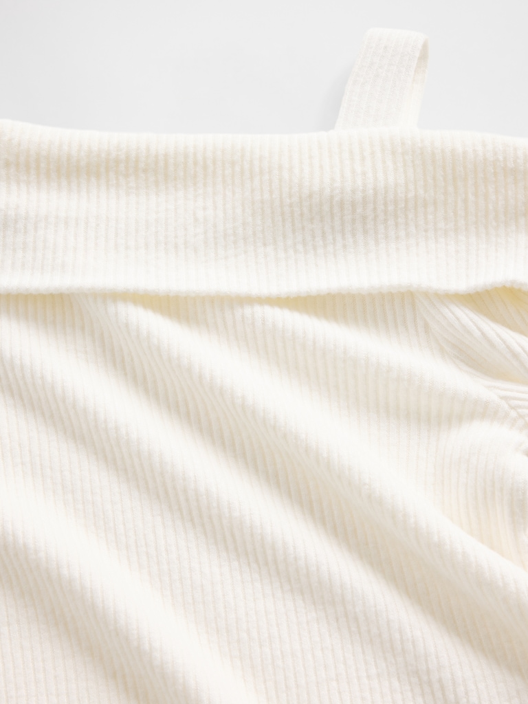 Kids Softspun Rib Off-Shoulder Sweater Top