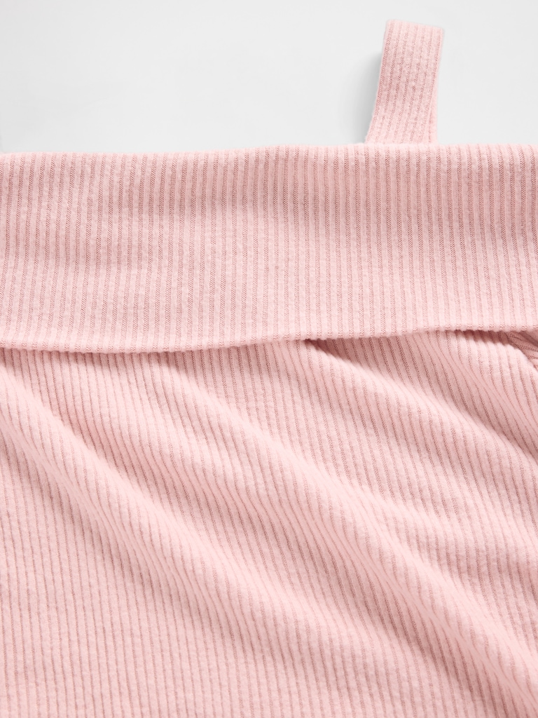 Kids Softspun Rib Off-Shoulder Sweater Top