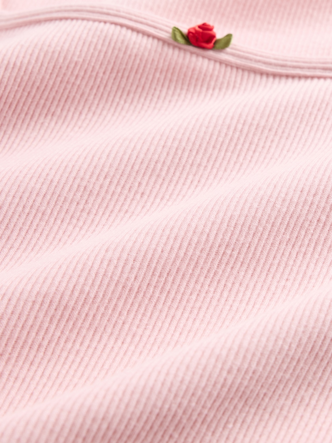 Kids Rib Puff-Sleeve Top