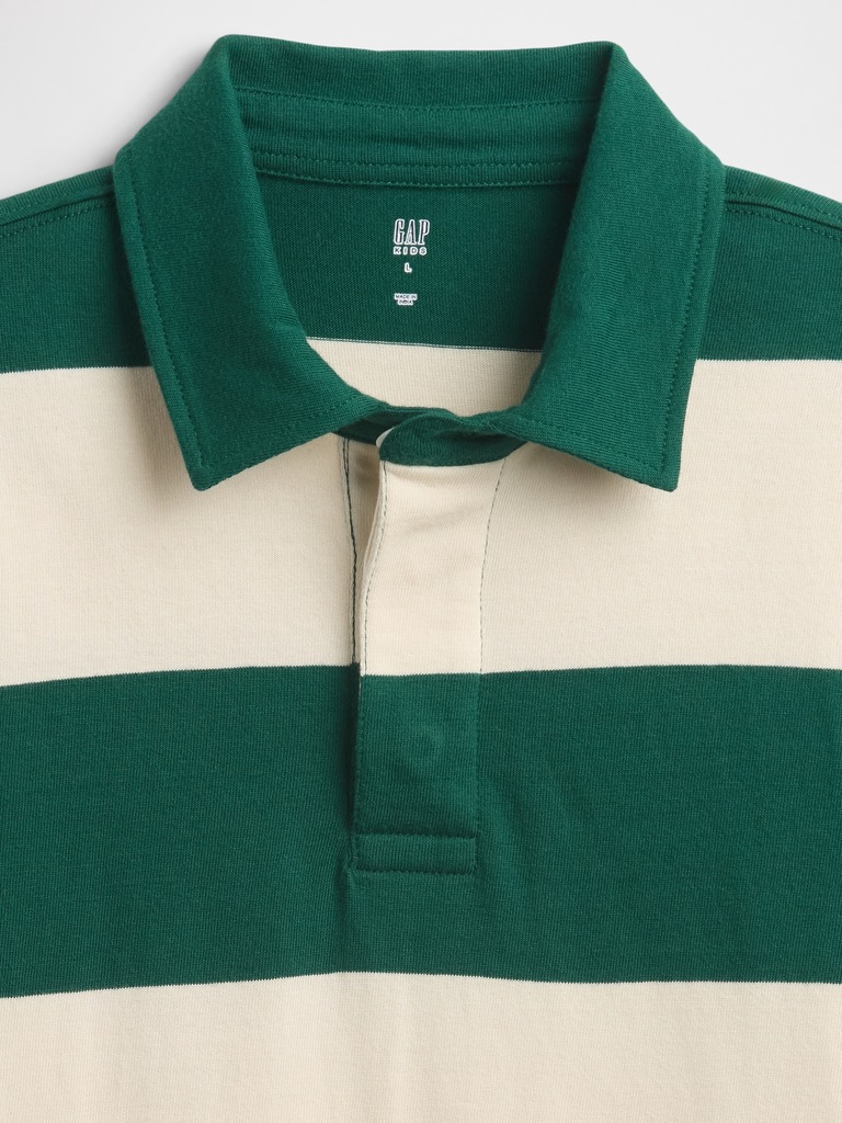 Kids Relaxed Stripe Rugby Polo Shirt