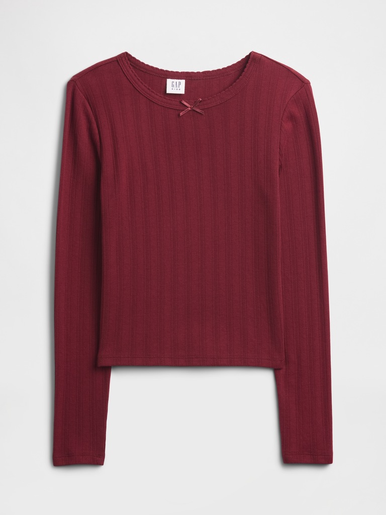 Kids Ribbed Pointelle T-Shirt