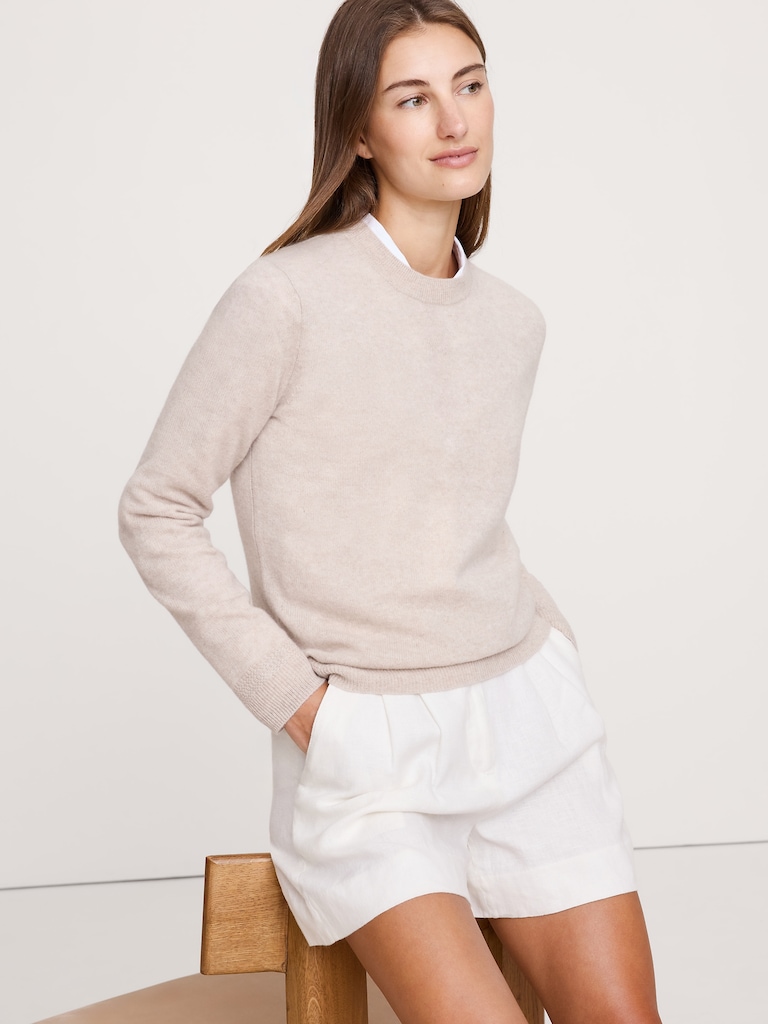 Lightweight Cashmere Crew-Neck Sweater