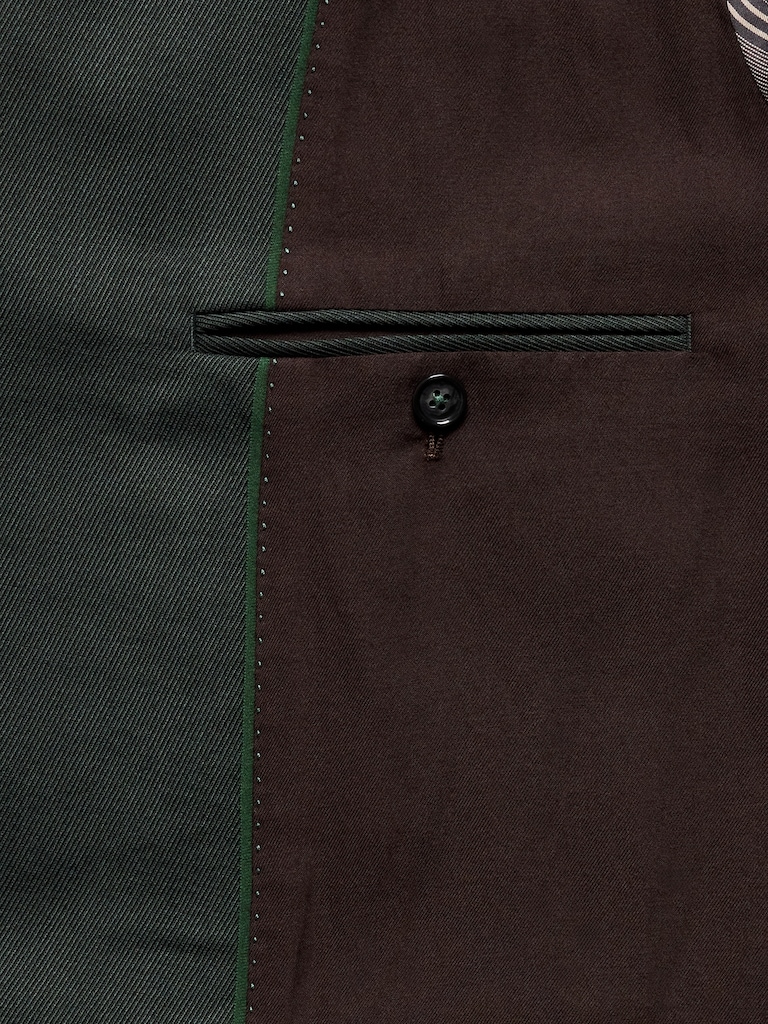 Relaxed Green Twill Suit Jacket
