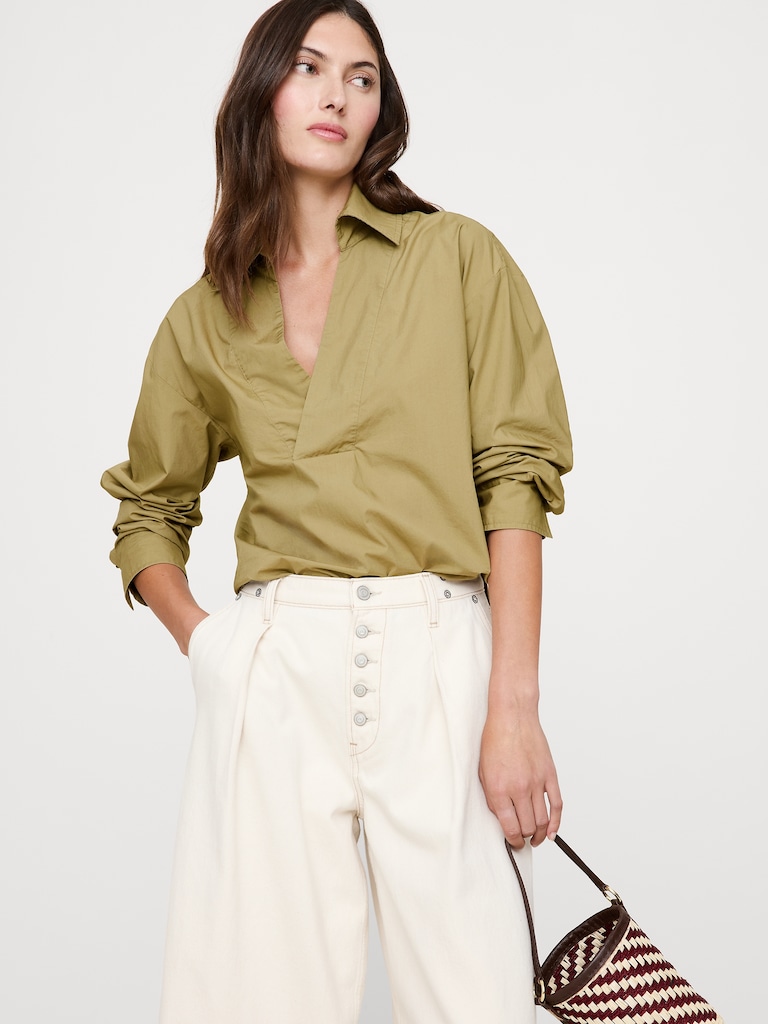 Long-Sleeve Popover Tunic