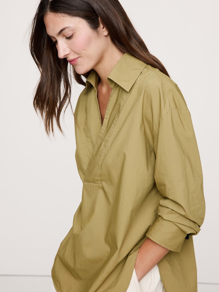 Long-Sleeve Popover Tunic