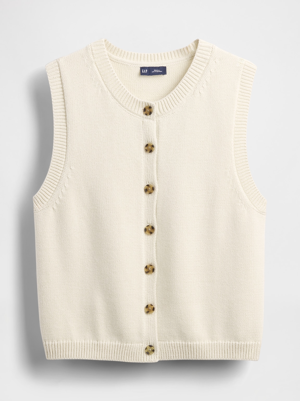 Cropped Cardigan Sweater Vest