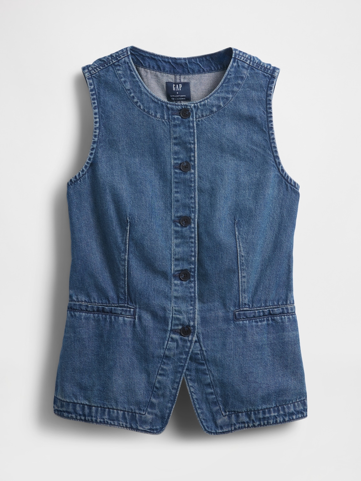 UltraSoft Denim Longline Vest