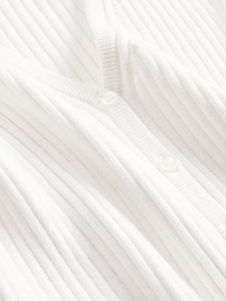 Cropped Rib Cardigan