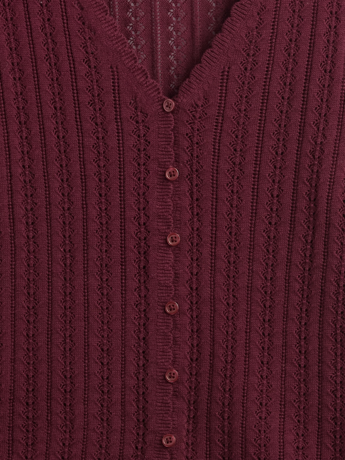 100% Cotton Pointelle Cardigan