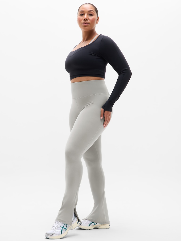 Elation Ultra High Rise Split Slim Flare Pant