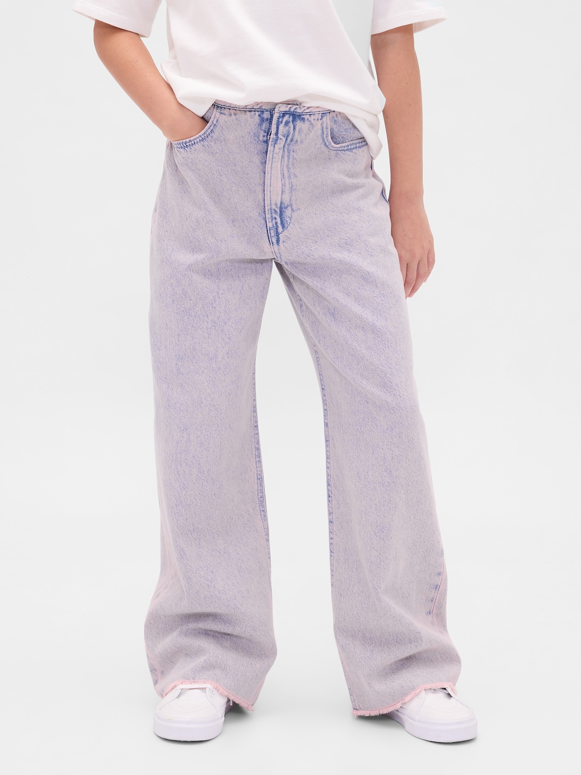 Kids Low Rise Stride Wide-Leg Jeans