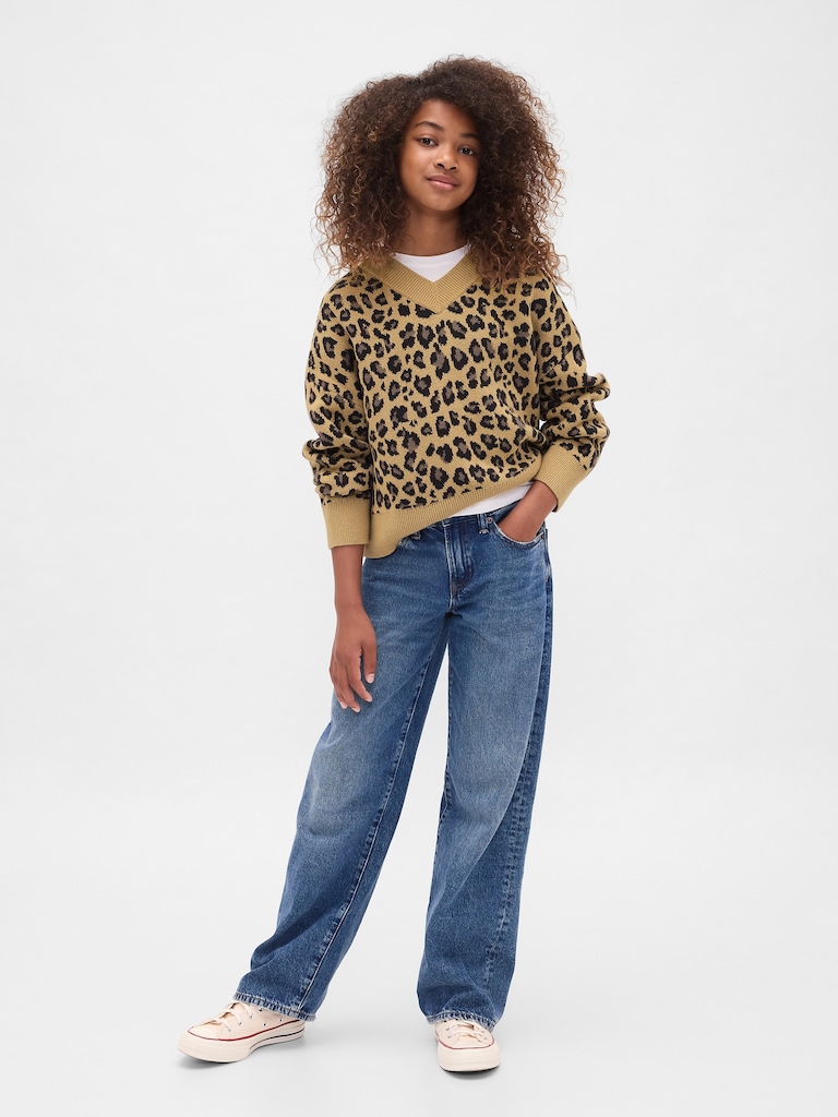 Kids Boxy V-Neck Sweater