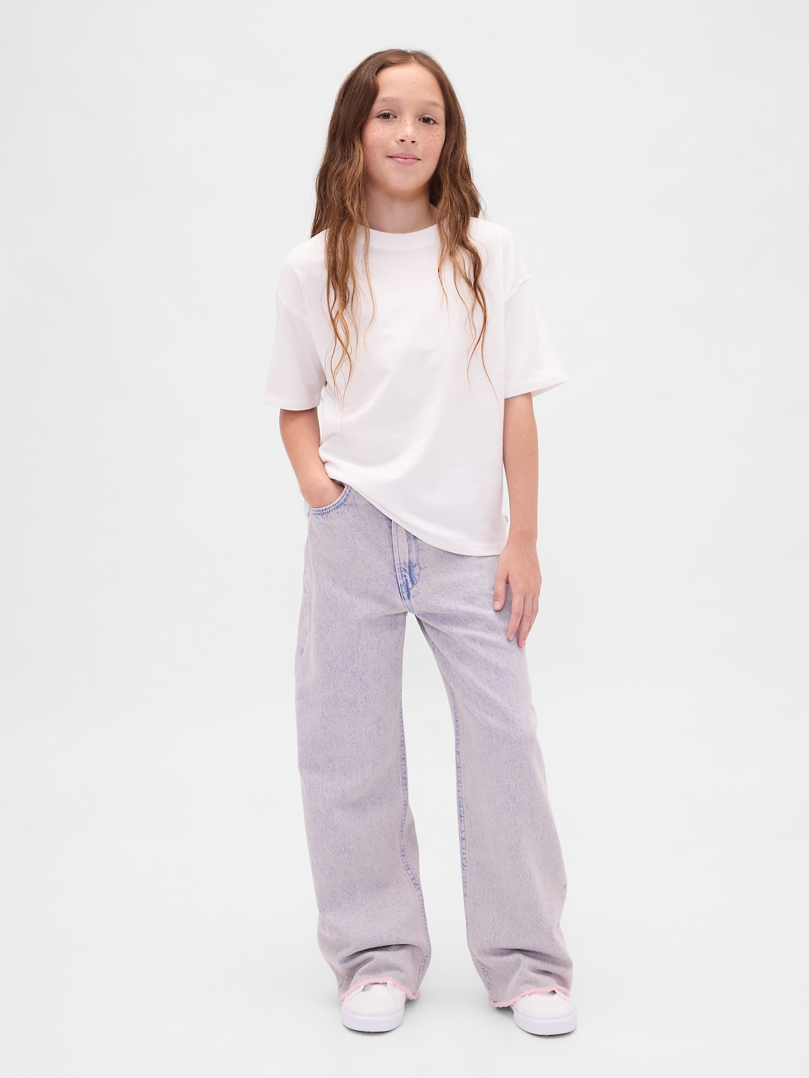 Kids Low Rise Stride Wide-Leg Jeans