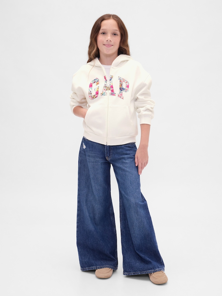 Kids VintageSoft Logo Zip Hoodie