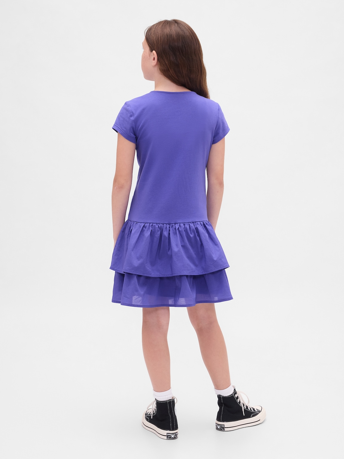 Kids Drop-Waist Ruffle Dress