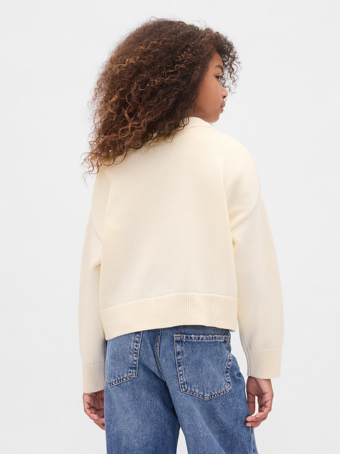 Kids Boxy V-Neck Sweater