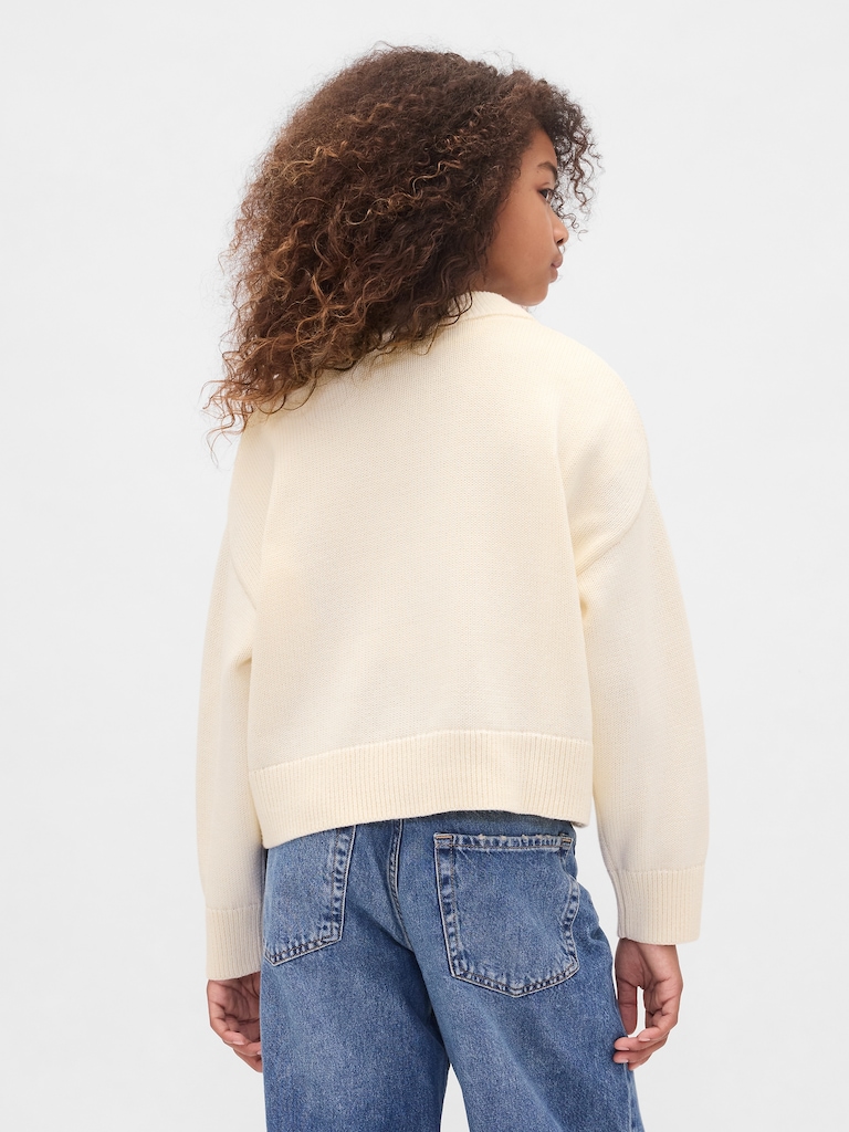 Kids Boxy V-Neck Sweater