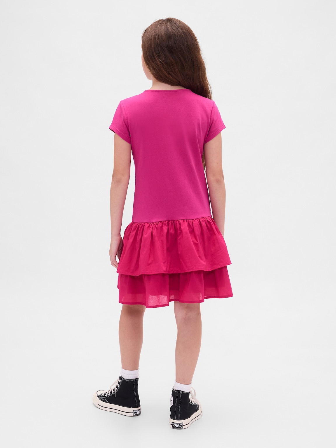 Kids Drop-Waist Ruffle Dress