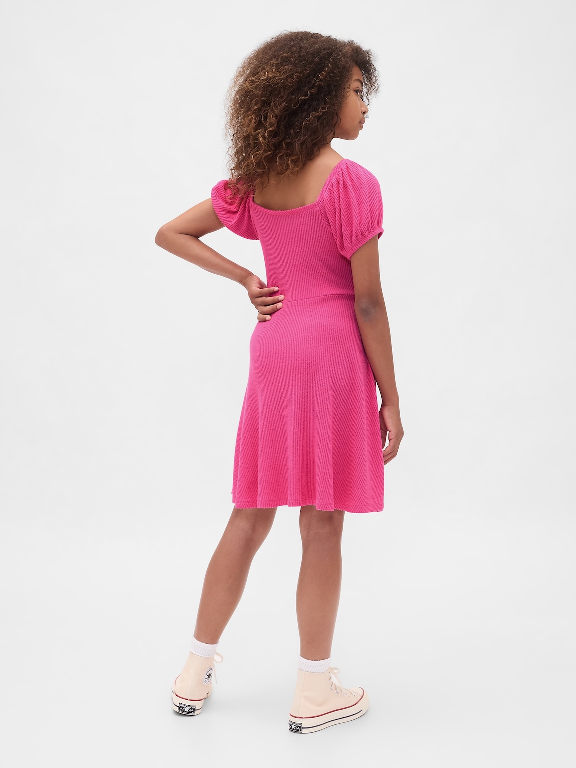 Kids Ruched Rib Dress
