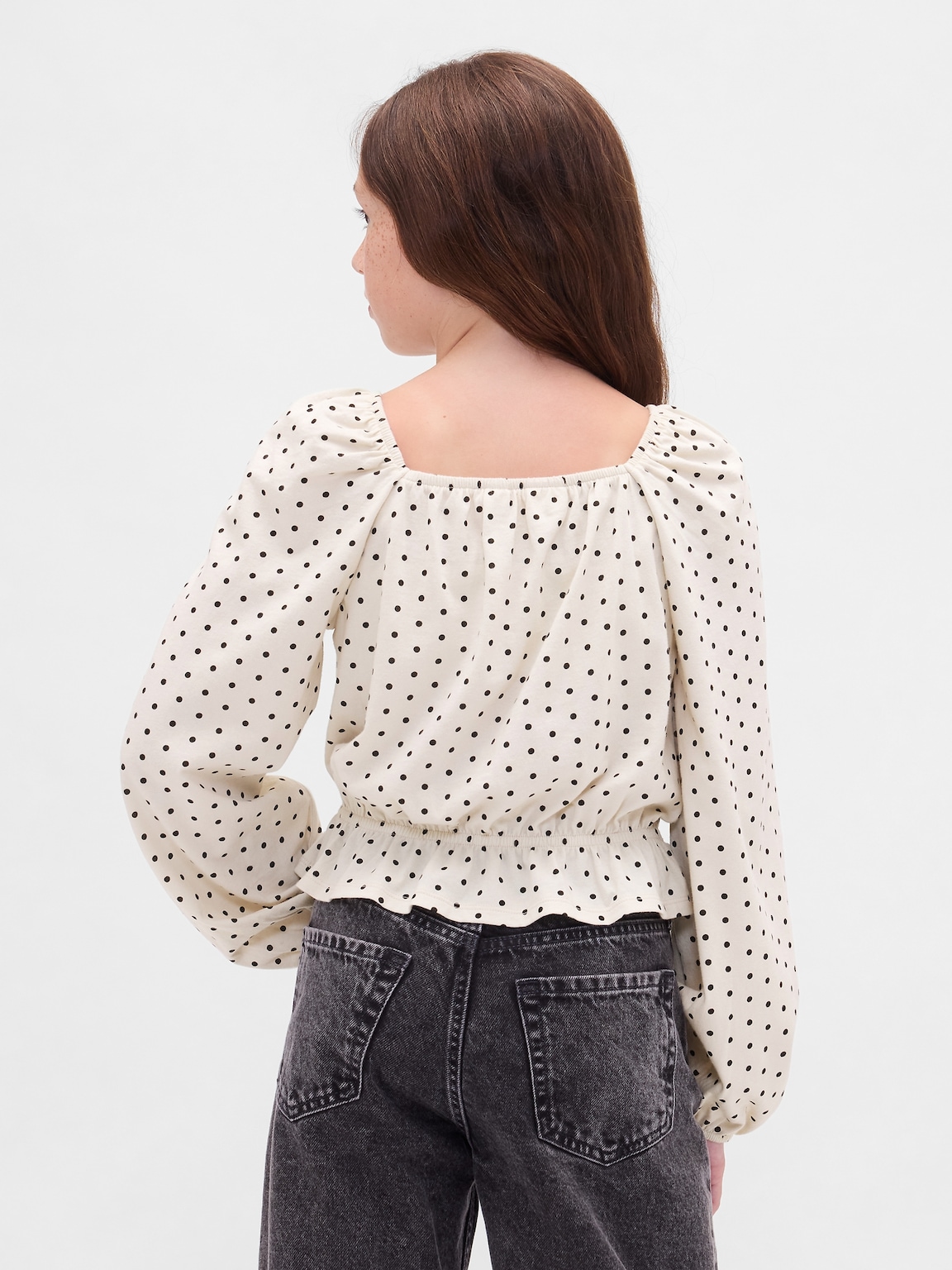 Kids Crinkle Peplum Top