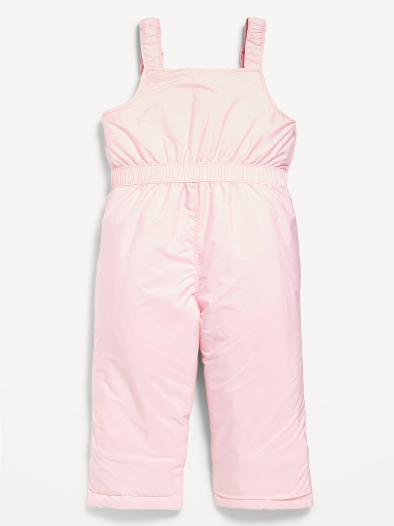 Water-Resistant Snow-Bib Overalls for Toddler Girls