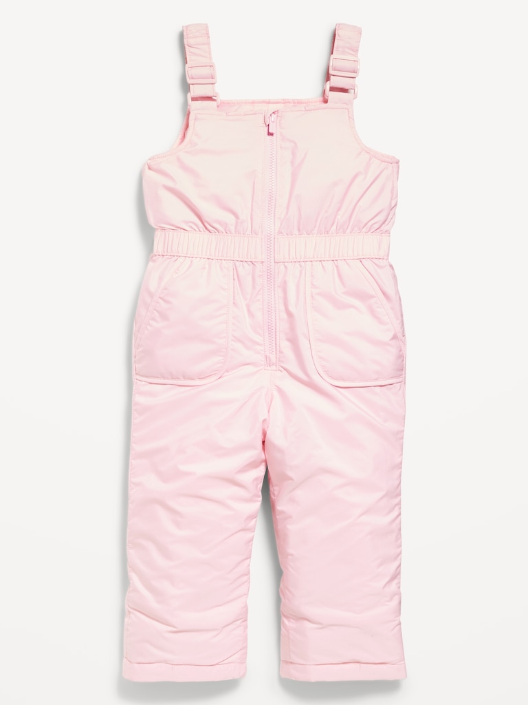 Water-Resistant Snow-Bib Overalls for Toddler Girls